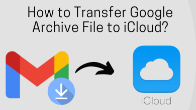 transfer Google Archive File to iCloud
